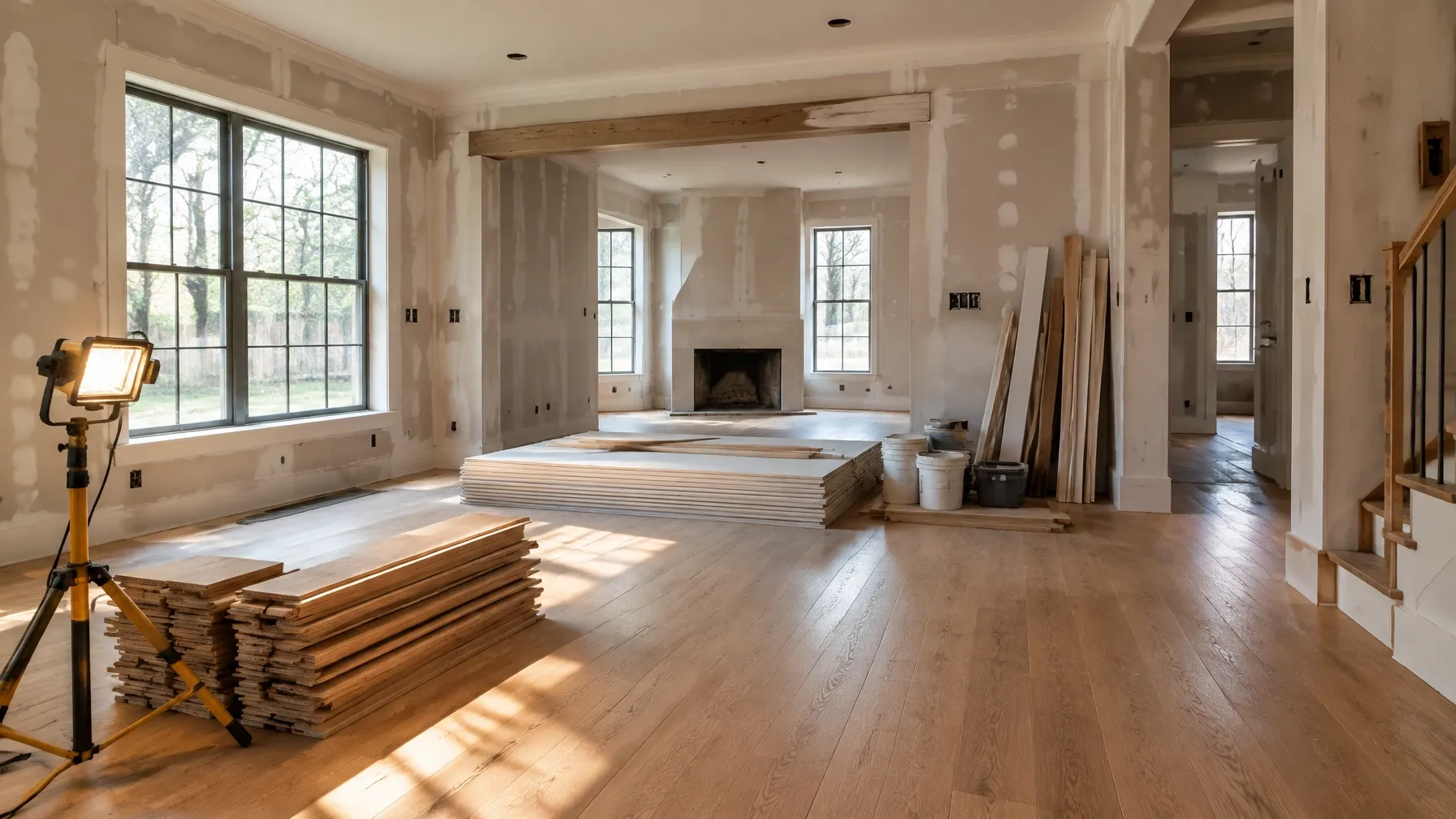 A quiet residential interior prepared for thoughtful renovation